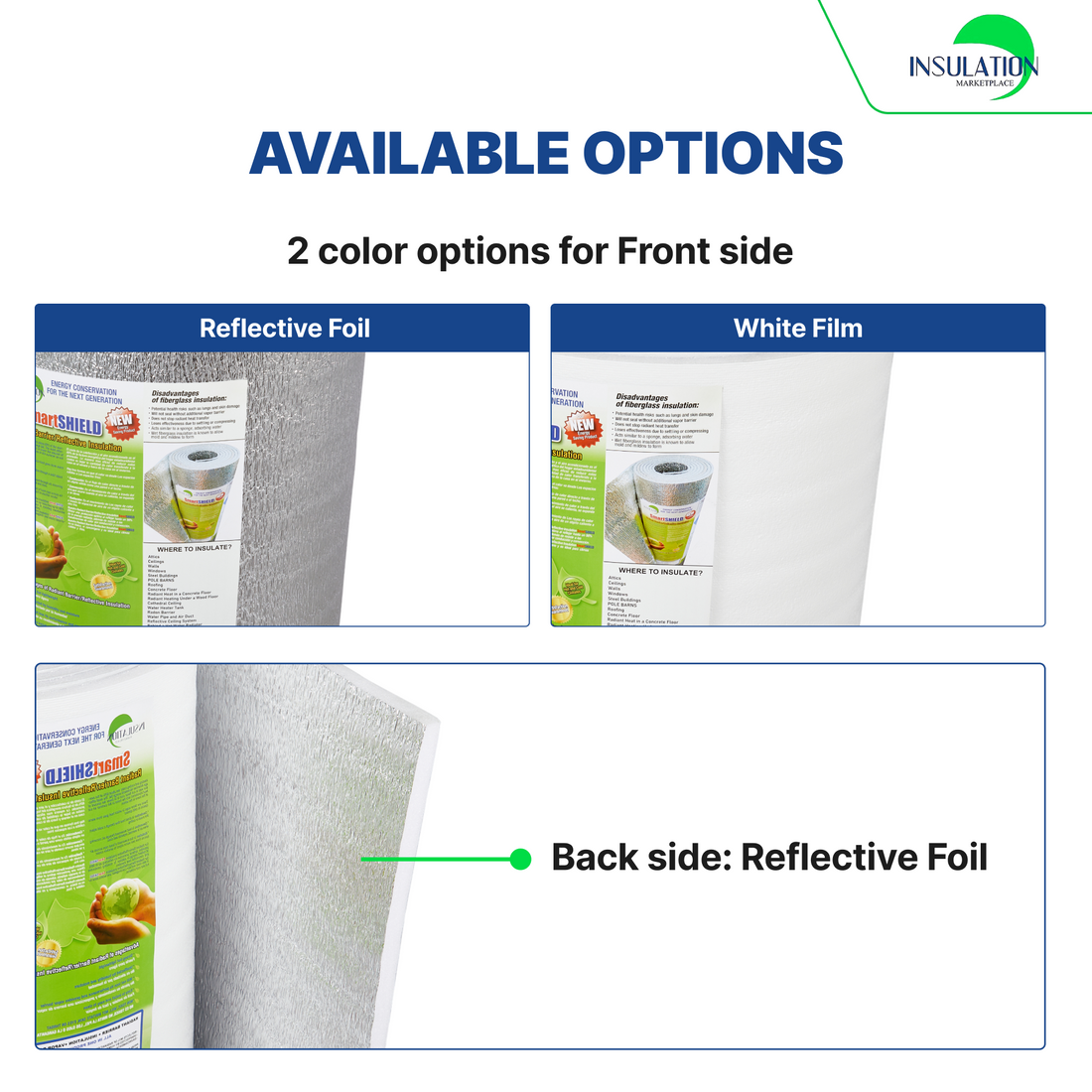 SmartSHIELD - 20mm Reflective Foam Insulation Roll - White/Foil