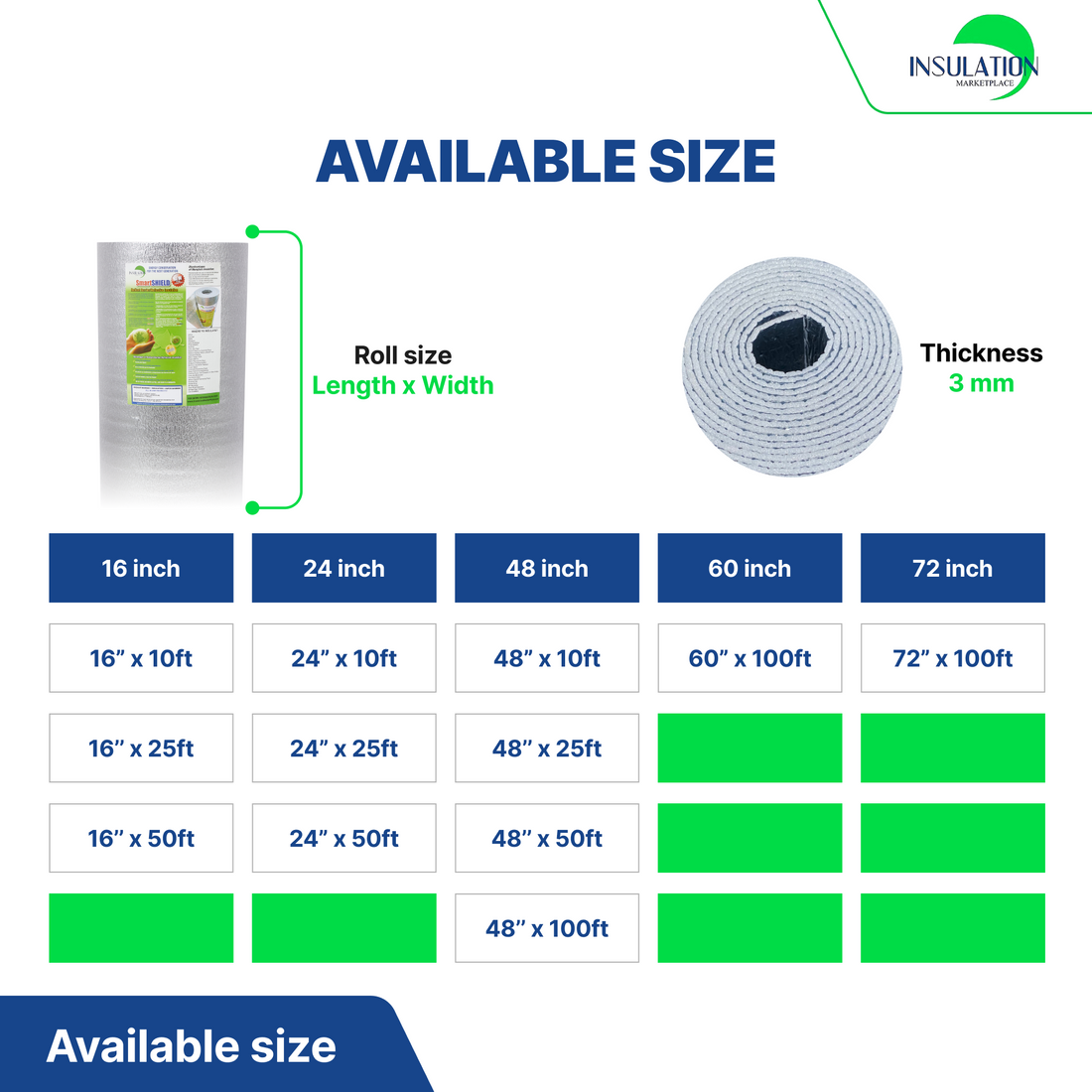 SmartSHIELD - 3mm Reflective Foam Insulation Roll - Foil / Foil