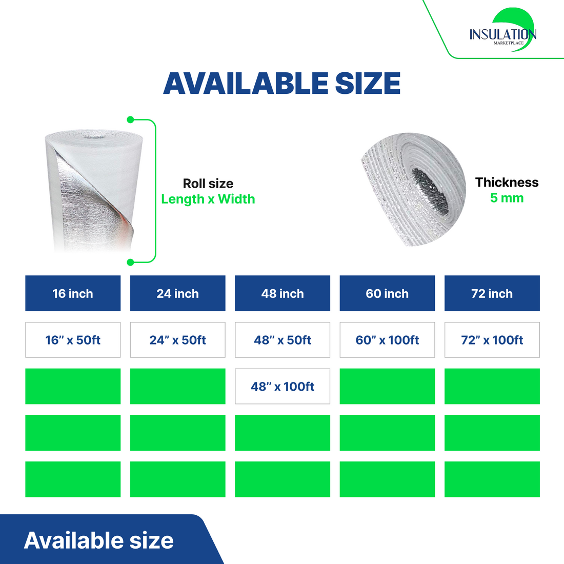 SmartSHIELD - 5mm Reflective Foam Insulation Roll - White / Foil