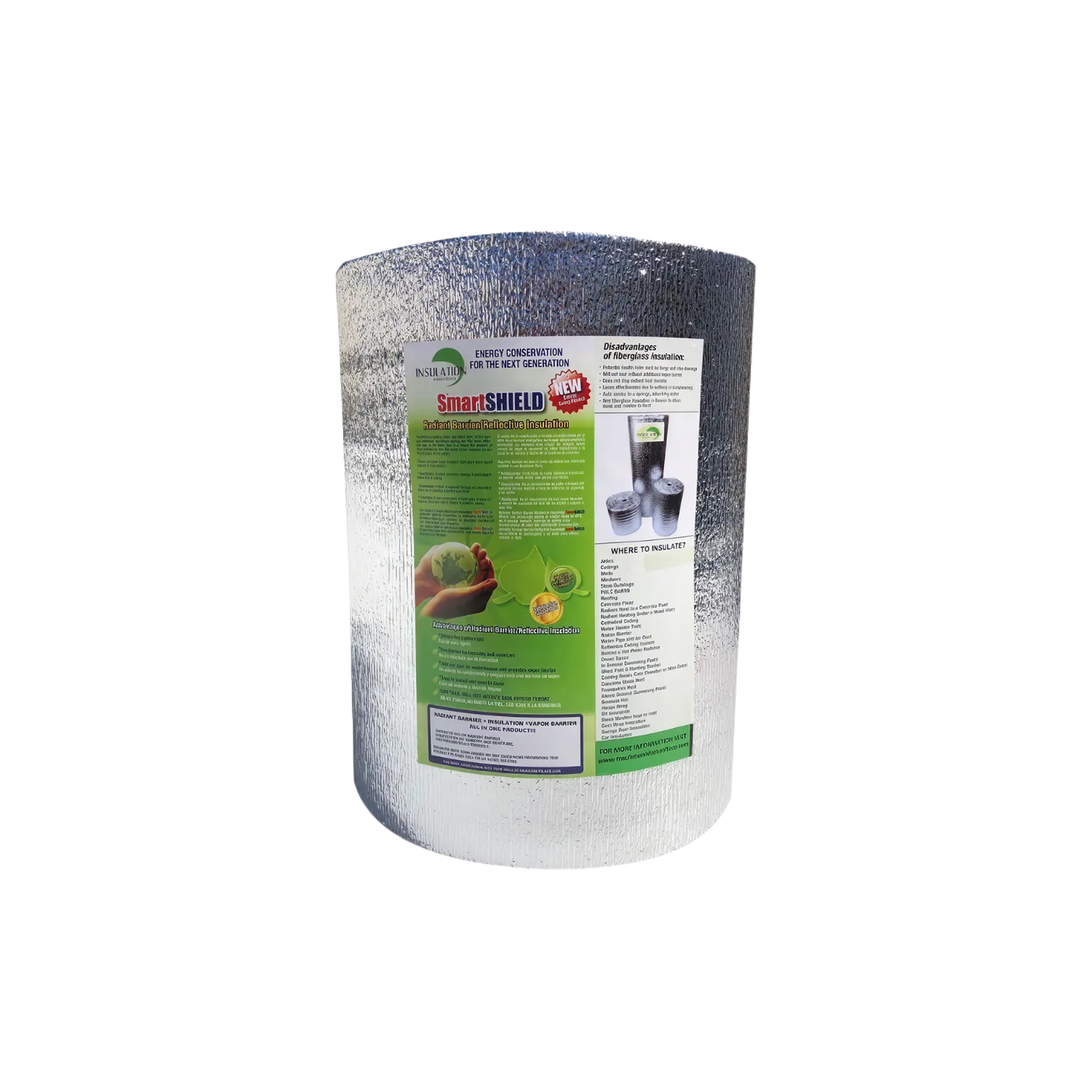 SmartSHIELD - 5mm Reflective Insulation Roll, Foam Core Radiant Barrier, Thermal Foil Insulation - ENGINEERED FOIL thumbnail
