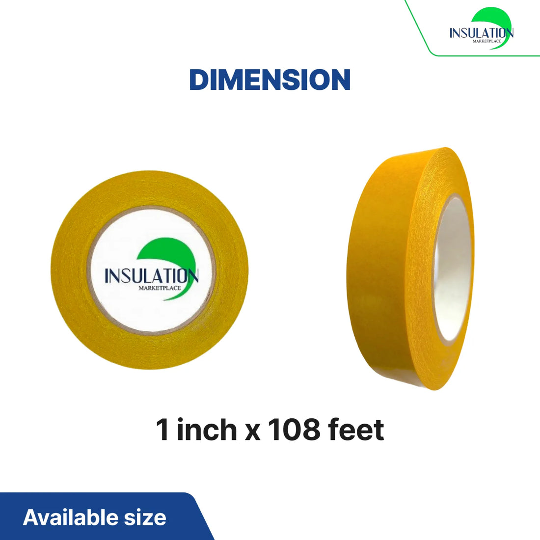 SmartTAPE - Heavy Duty Double Sided Tape - Multi Purposes - 1 inch x 108 feet. size