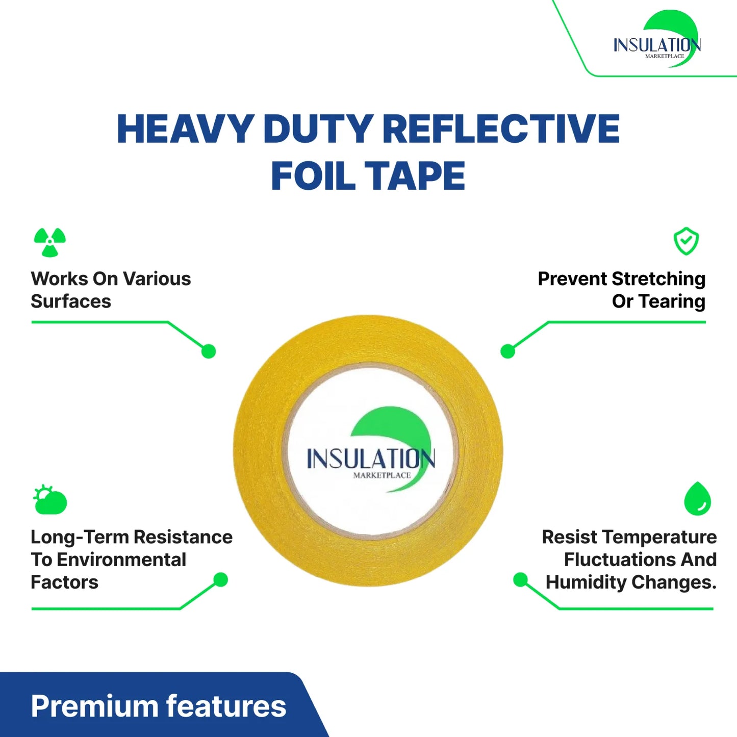 SmartTAPE - Heavy Duty Double Sided Tape - Multi Purposes - 1 inch x 108 feet. specification