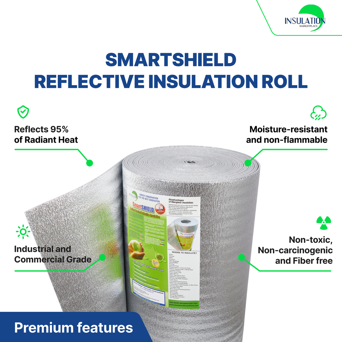 SmartSHIELD - 5mm Reflective Foam Insulation Roll - Foil / Foil