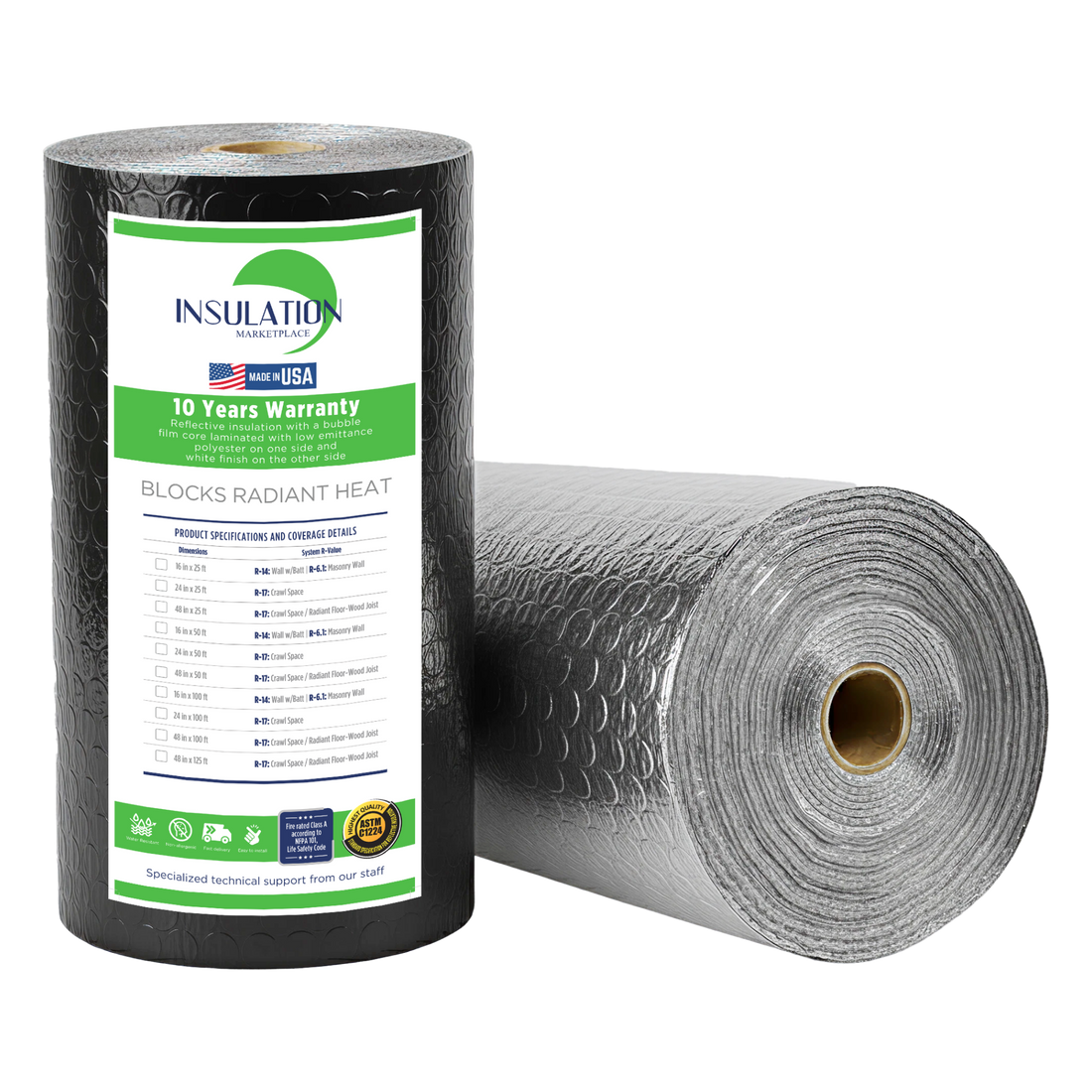 SmartBUBBLE - Reflective Double Bubble Insulation - Black