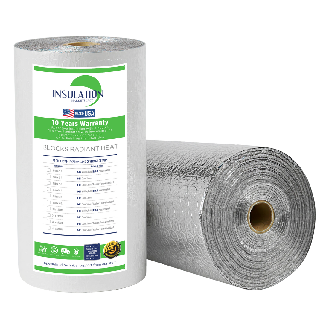 SmartBUBBLE - Double Bubble Reflective Insulation -
White