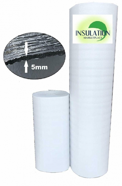 SmartSHIELD -5mm Reflective Insulation roll, Foam Core Radiant Barrier, Commercial Grade - WHITE FILM / ENGINEERED FOIL 