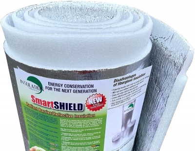 SmartSHIELD -20mm Reflective Insulation Roll, Foam Core Radiant Barrier, Thermal Foil Insulation Panel - 0.8 Inch Thickness R-23