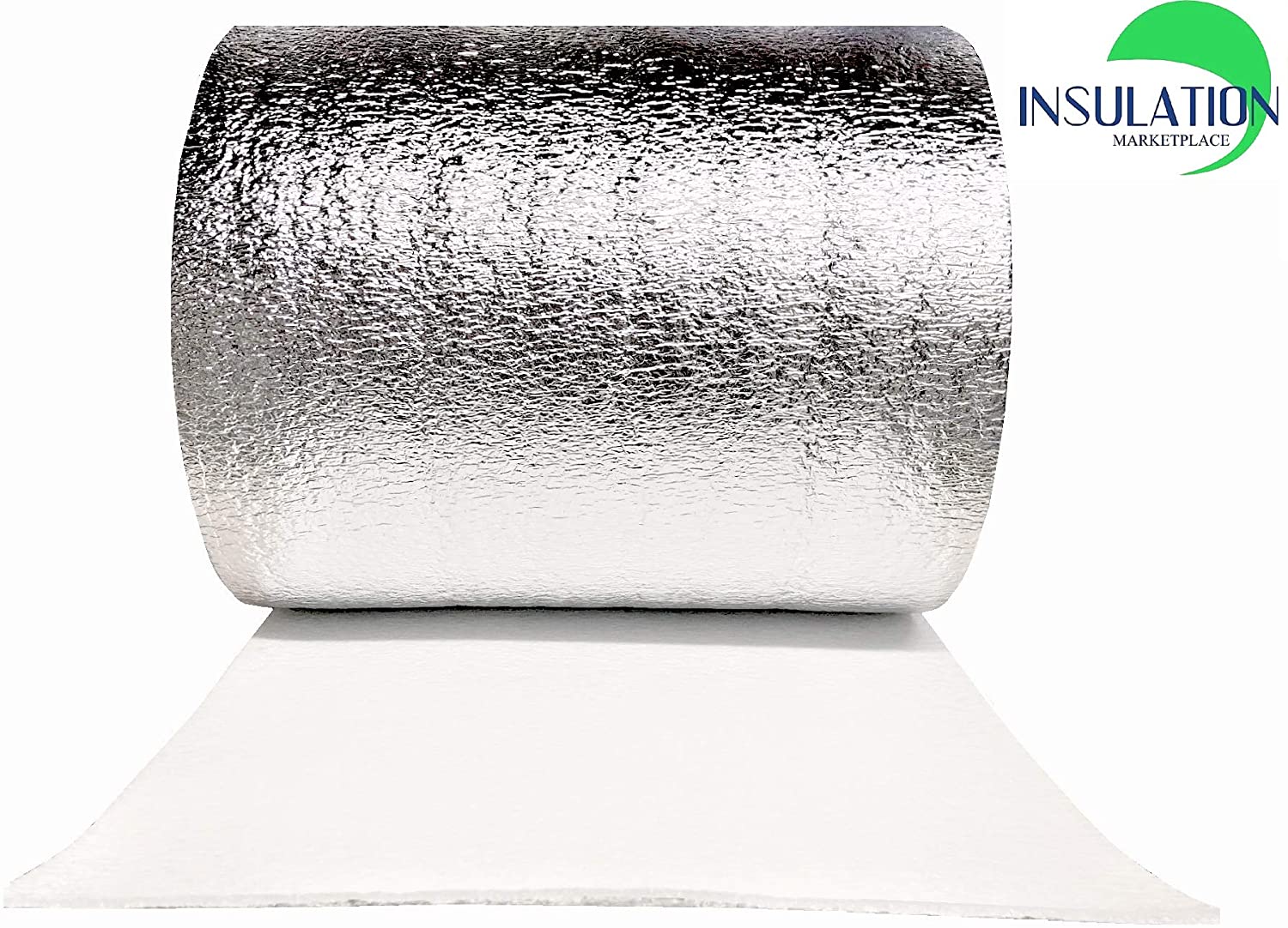 Foil 48In x 25ft Roll 100sqft NASATEK Foam Core Reflective Insulation White 