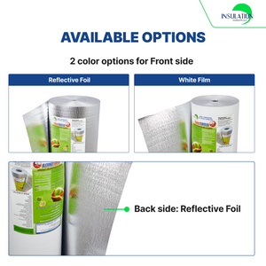 SmartSHIELD - 3mm Reflective Foam Insulation Roll - White / Foil