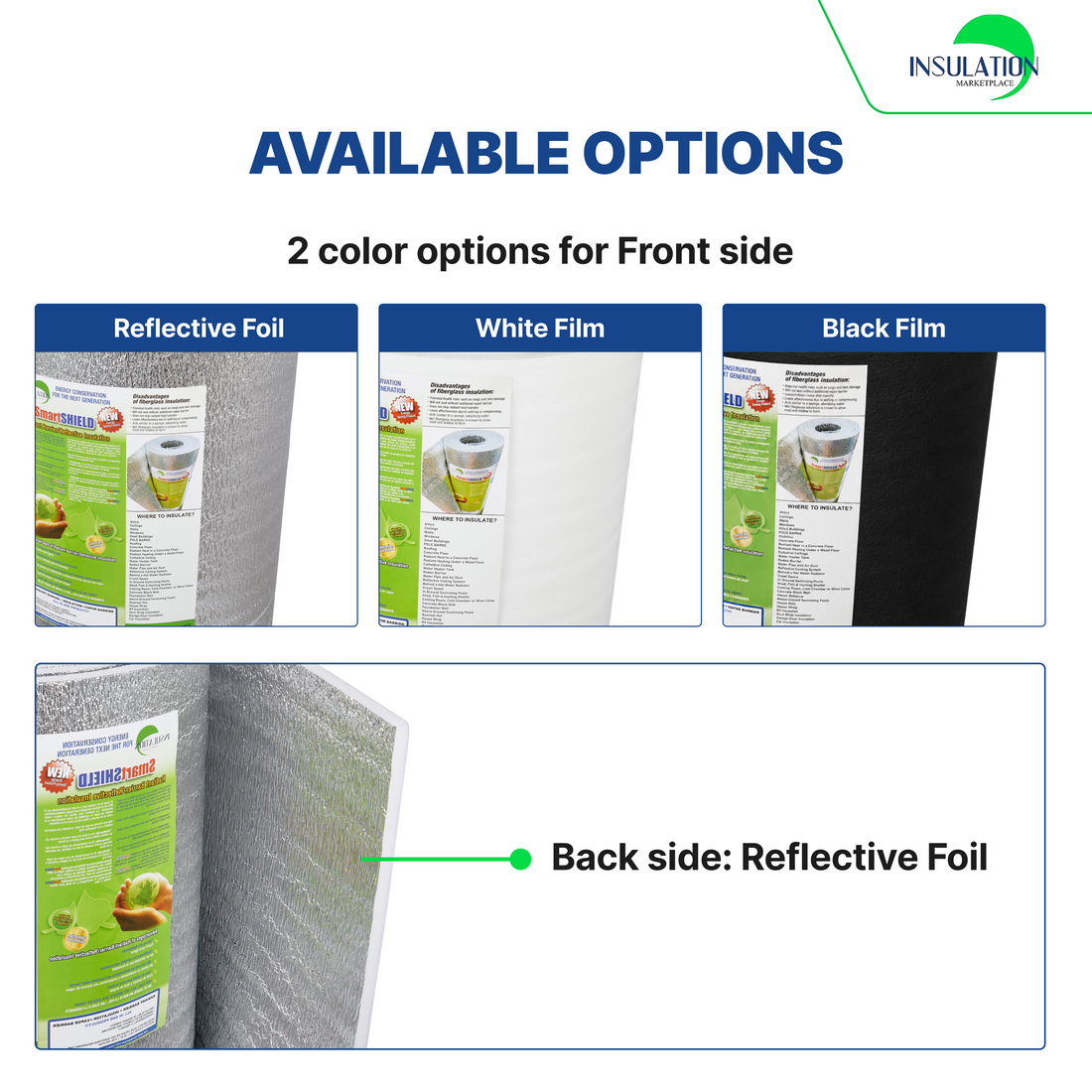 SmartSHIELD - 20mm Reflective Foam Insulation Roll - White / Foil