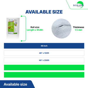 SmartSHIELD - 1.5mm Reflective Foam Insulation Roll - White / Foil