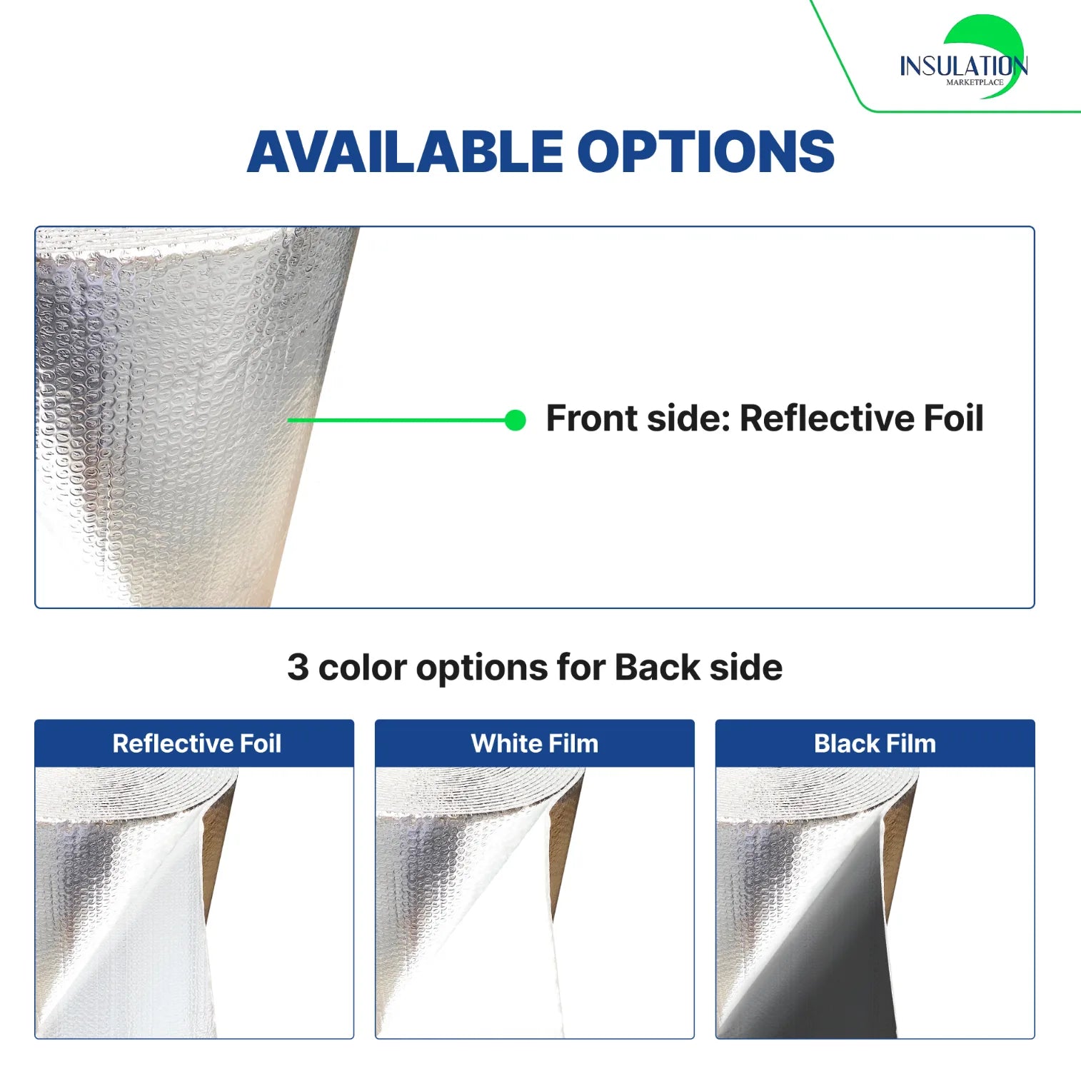 SmartBUBBLE - Single Bubble Reflective Insulation -
Reflective / Reflective available option 