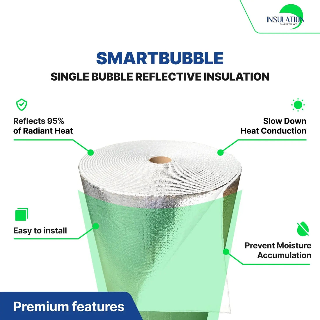 SmartBUBBLE - Single Bubble Reflective Insulation -
Reflective / Reflective specification 