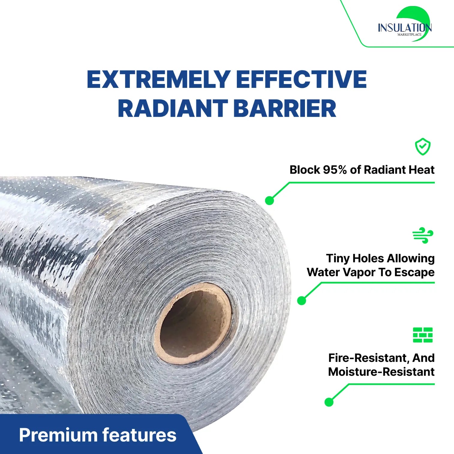 SmartFOIL - Radiant Barrier - Perforated - 4ft x 125ft specification