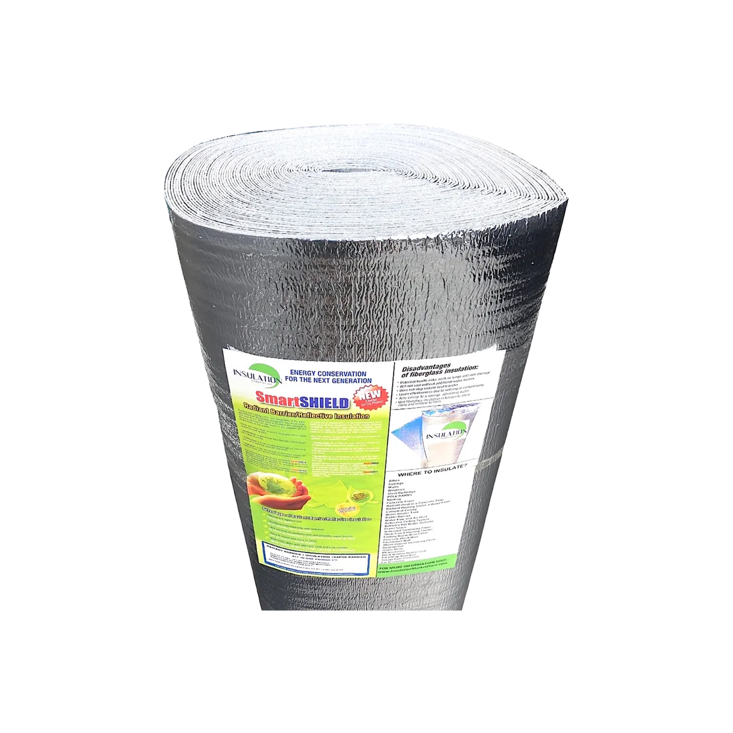 SmartSHIELD -1.5mm Reflective Insulation roll, Foam Core Radiant Barrier, Thermal Insulation Shield - Engineered Foil on both side thumbnail