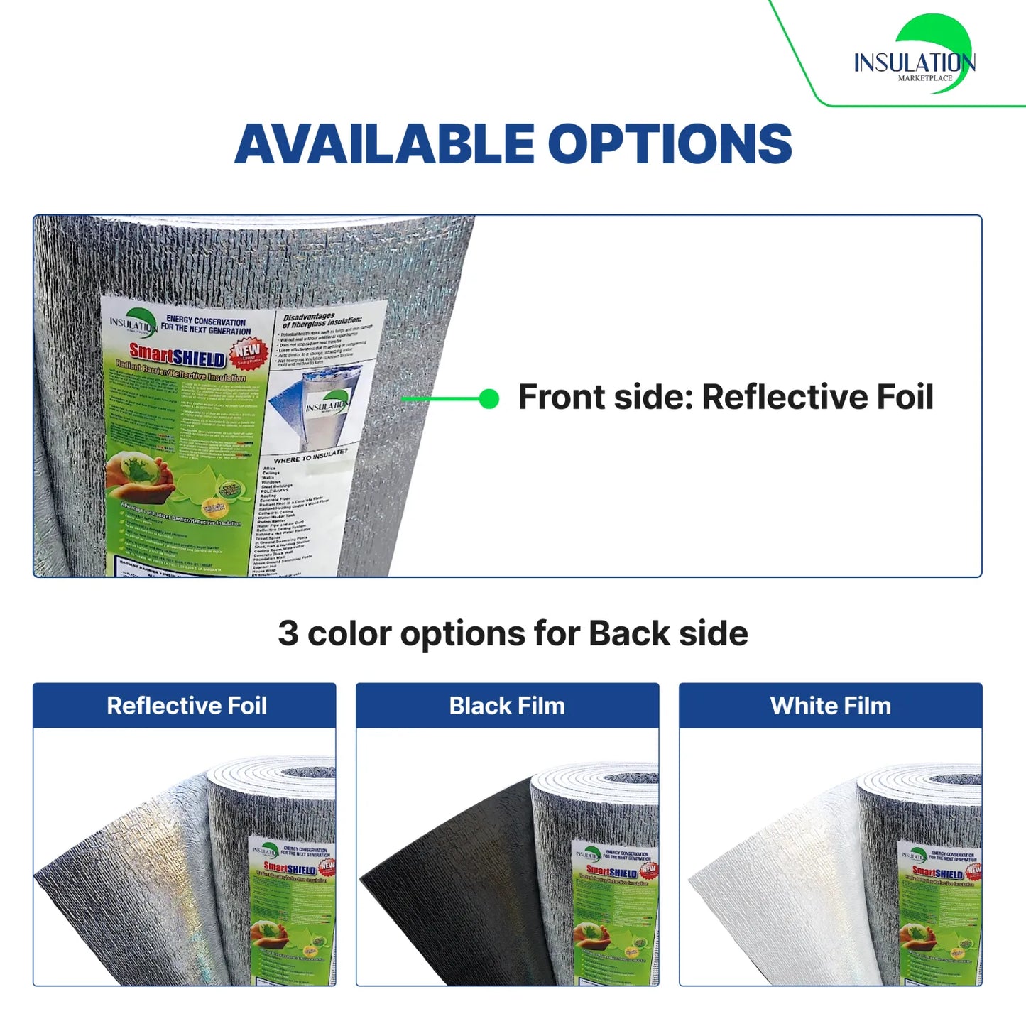 SmartSHIELD - 10 mm in Premium Foam Core Reflective Insulation Roll - Made in USA ENGINEERED FOIL available option