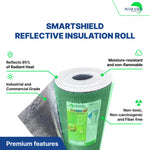 SmartSHIELD - 10 mm in Premium Foam Core Reflective Insulation Roll - Made in USA ENGINEERED FOIL specification 