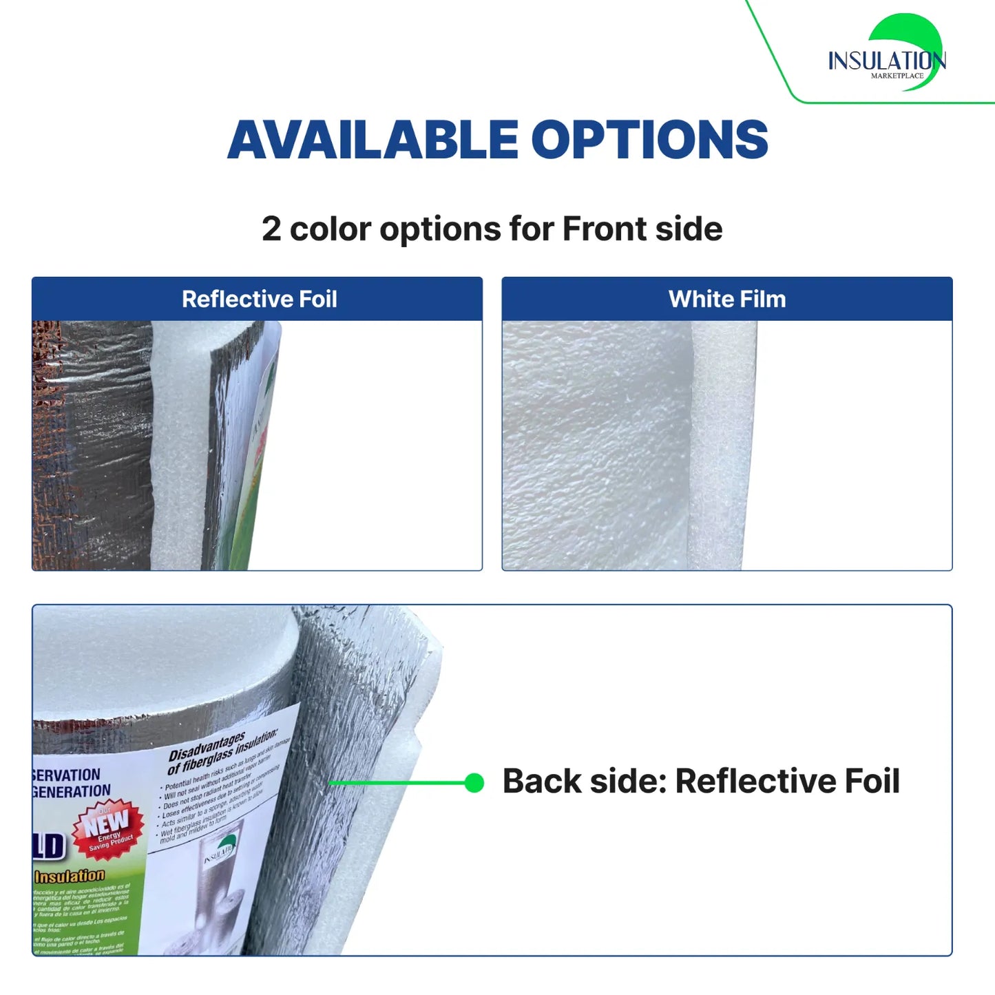 SmartSHIELD - 20mm Reflective Insulation Roll, Foam Core Radiant Barrier, Thermal Foil Insulation Panel - 0.8 Inch Thickness R-23 available option
