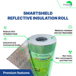 SmartSHIELD - 3mm Reflective Insulation roll, Foam Core Radiant Barrier, Commercial Grade - Engineered Foil on both side specification