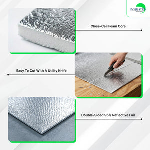 SmartSHIELD - 5mm Reflective Foam Insulation Roll - White / Foil