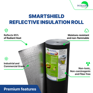 SmartSHIELD - 1.5mm Reflective Foam Insulation Roll - Black / Foil