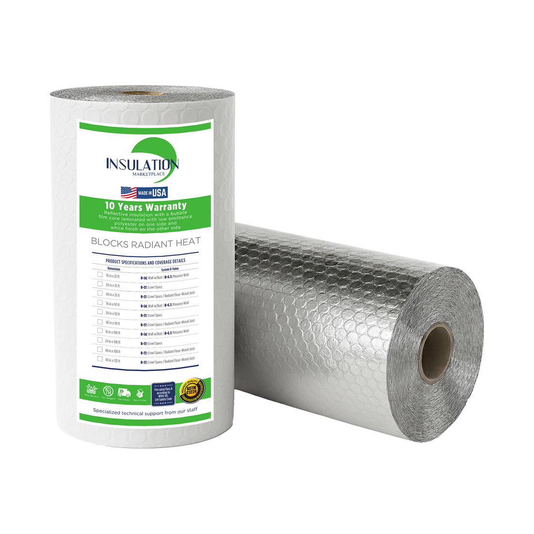 SmartBUBBLE - Reflective SingleBubble Insulation - White