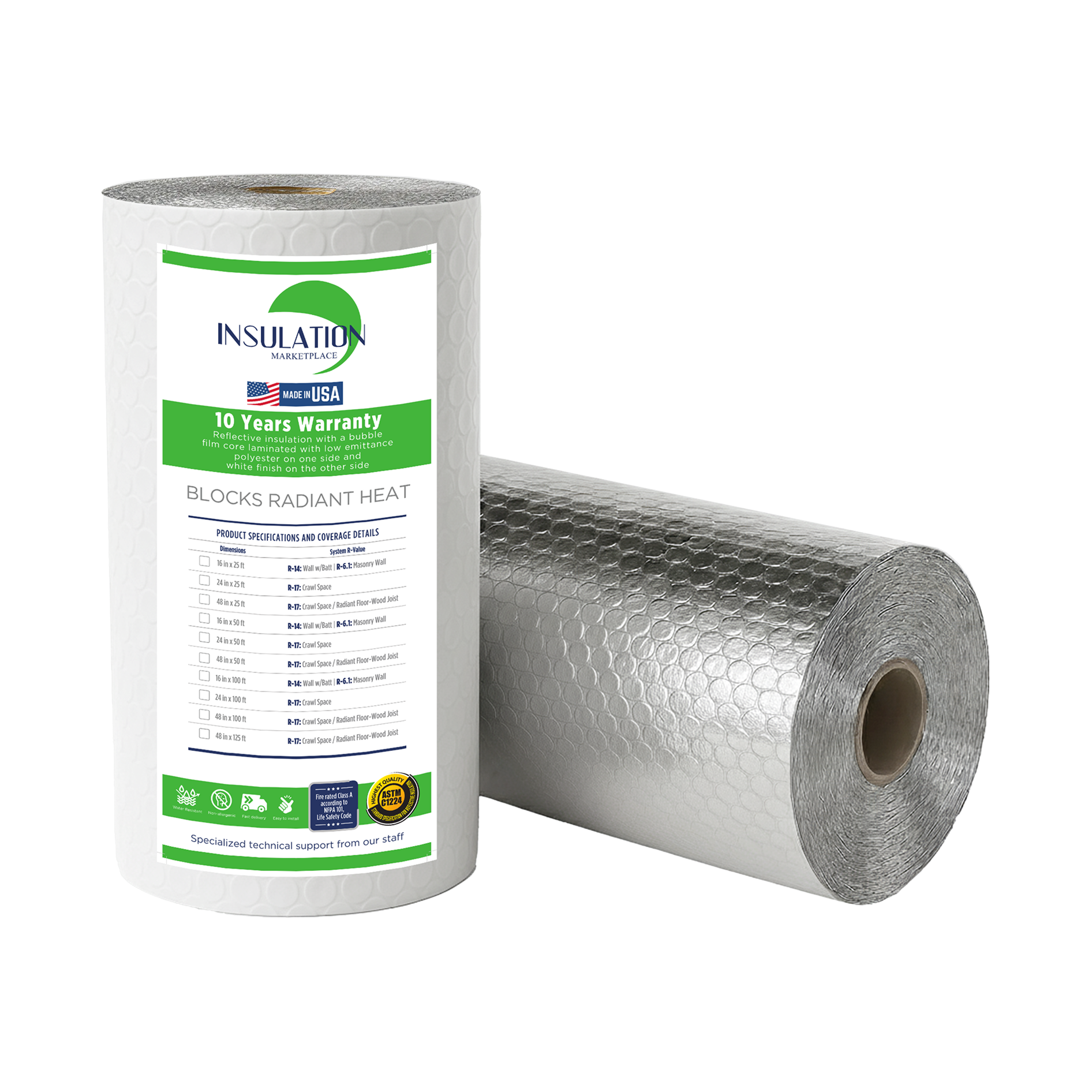 SmartBUBBLE - Reflective SingleBubble Insulation - White