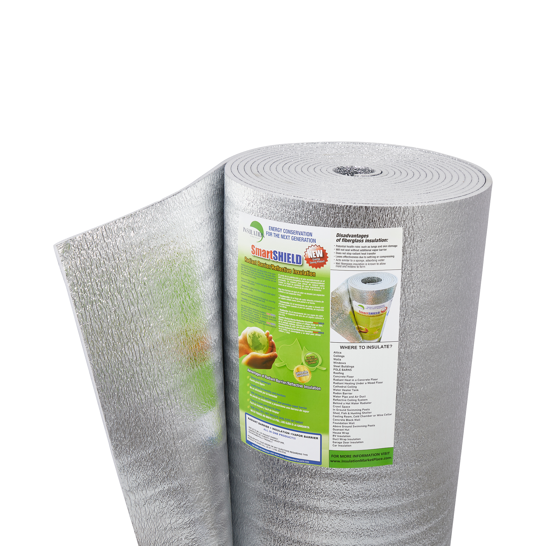 SmartSHIELD - 10mm R-22 Reflective Foam Core Insulation Roll - Foil / Foil
