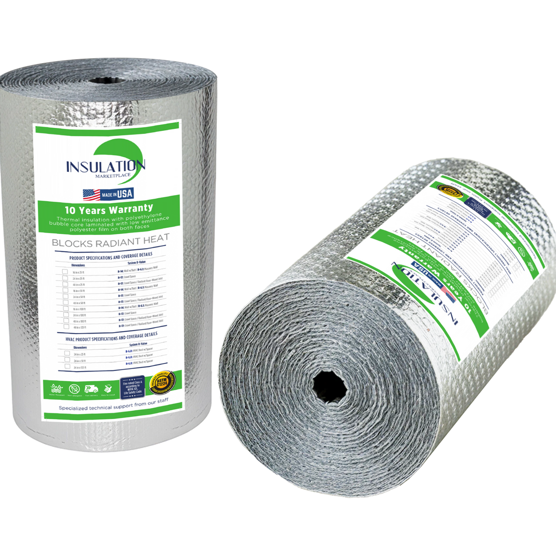SmartBUBBLE - Reflective Double Bubble Insulation - Foil / Foil