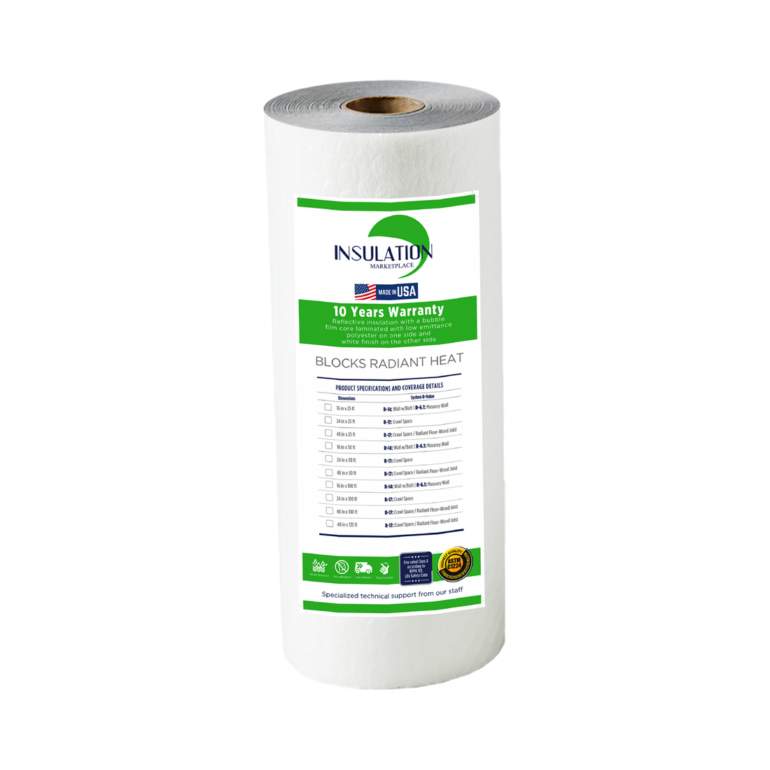 SmartBUBBLE - Reflective Single Bubble Insulation - White / Foil