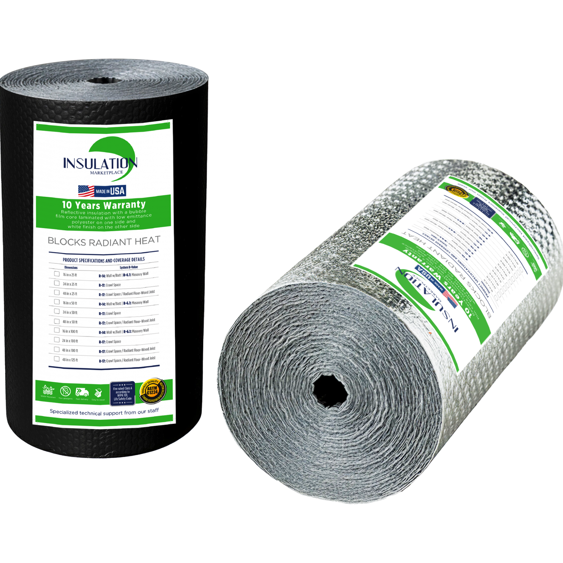 SmartBUBBLE - Reflective Double Bubble Insulation - Black / Foil