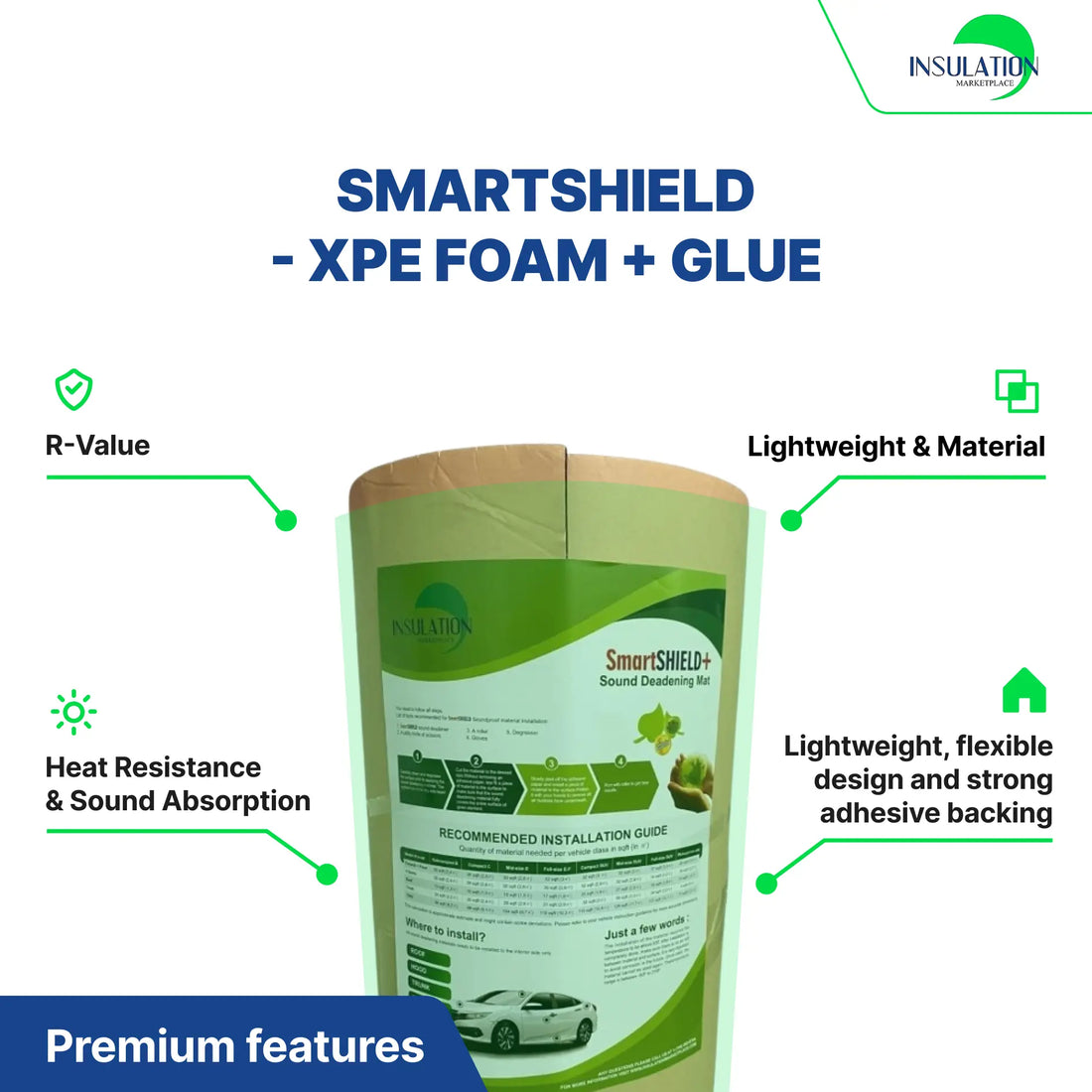 SmartSHIELD Plus - XPE Foam + Glue - Thickness: 5mm